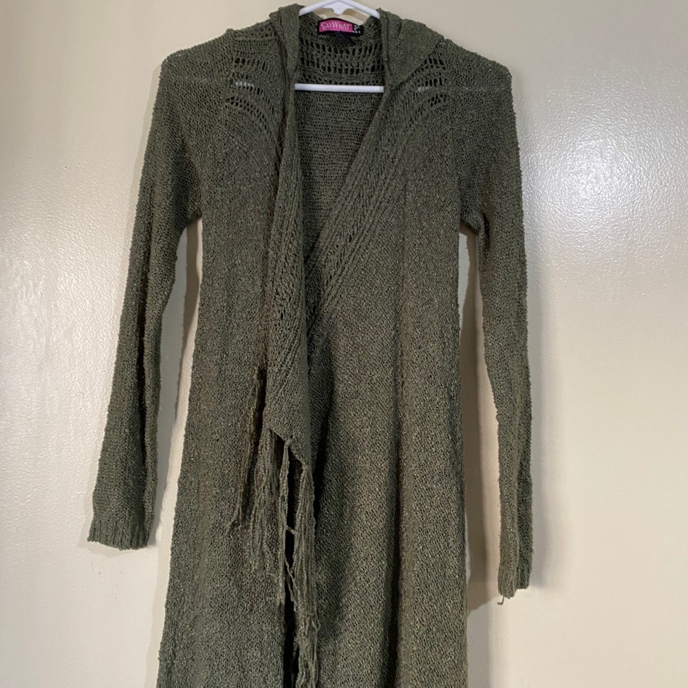 Women’s Small - Green Say What? Cardigan